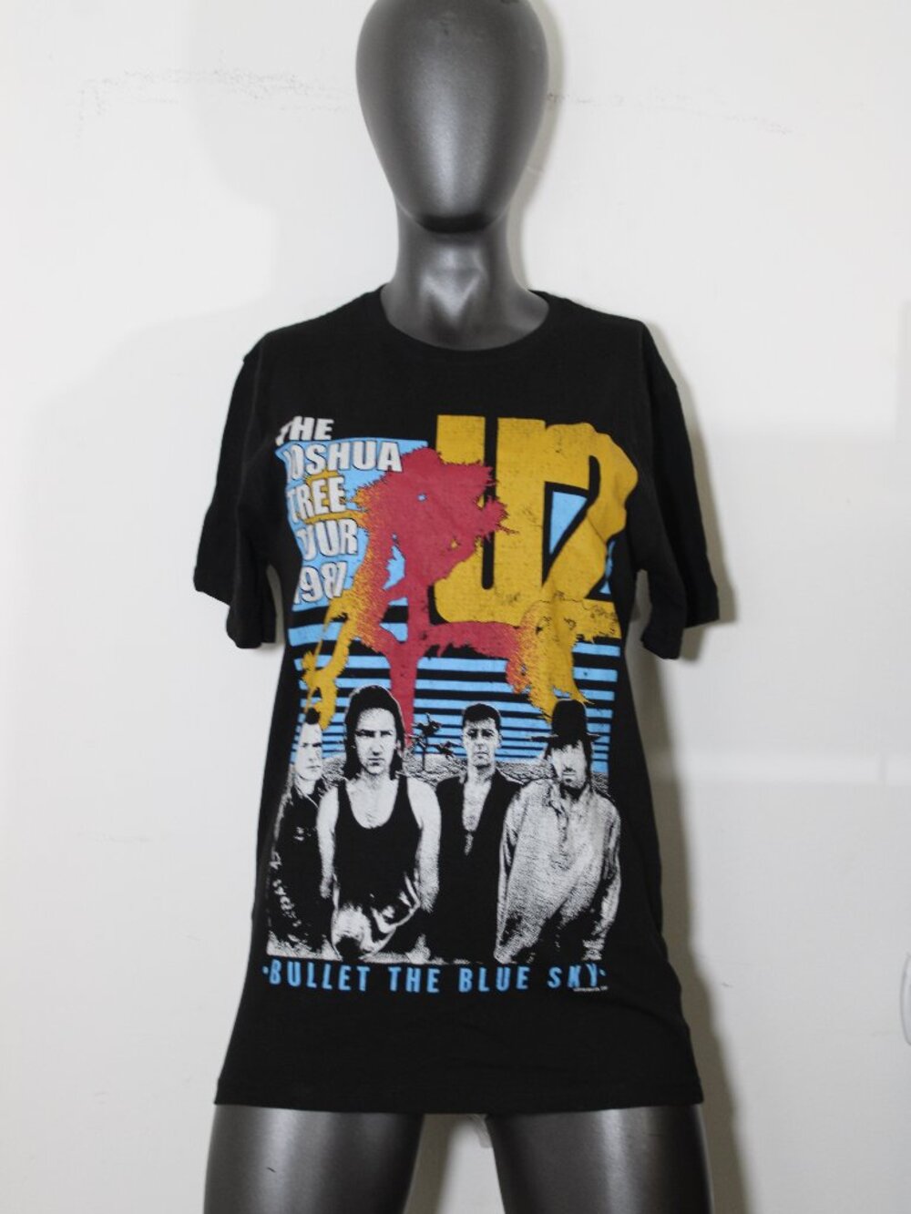 Vintage U2 Bullet The Blue Sky Joshua Tree 1987 Tour T-Shirt